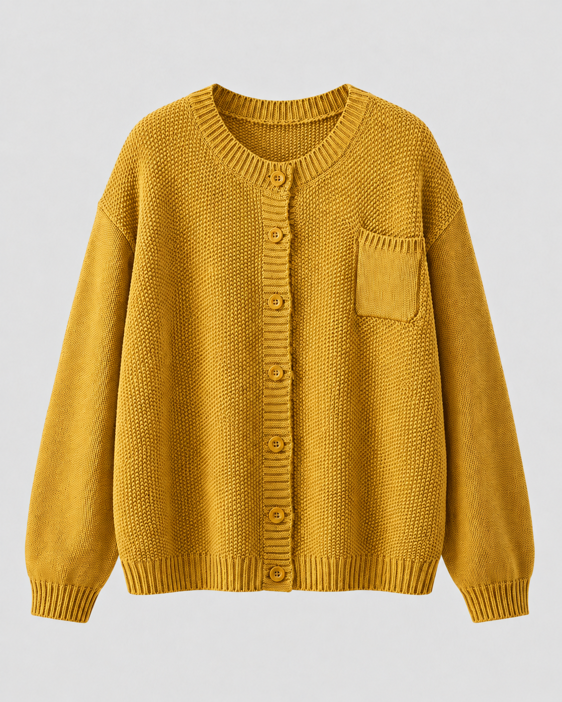 Women’s Button-Up Knit Cardigan with Pocket