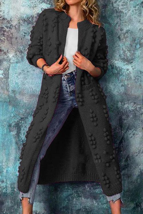 Pompon Crochet Duster Cardigan