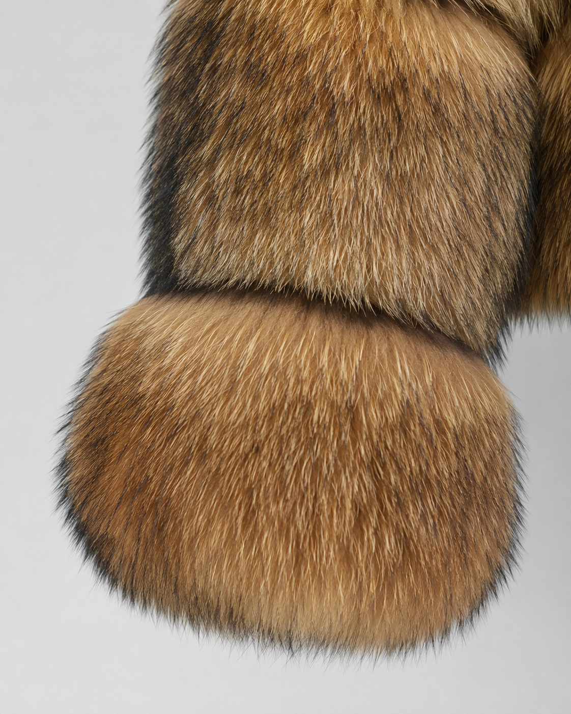 Cropped Faux Fur Stand Collar Jacket