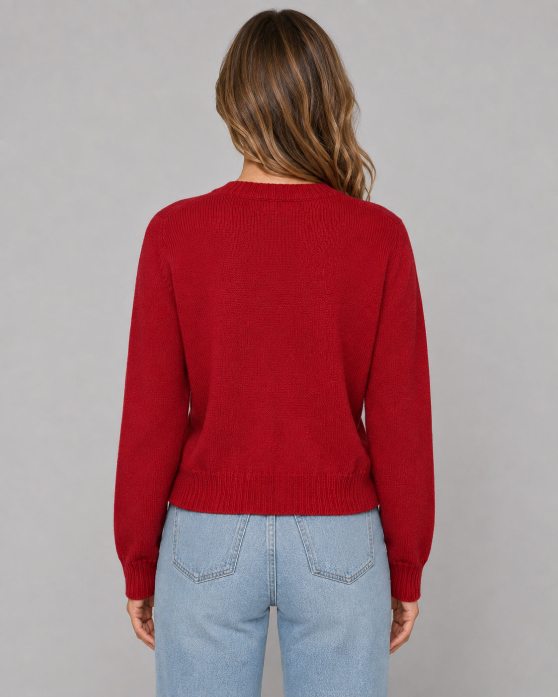 Crew Neck Button Front Cropped Cardigan
