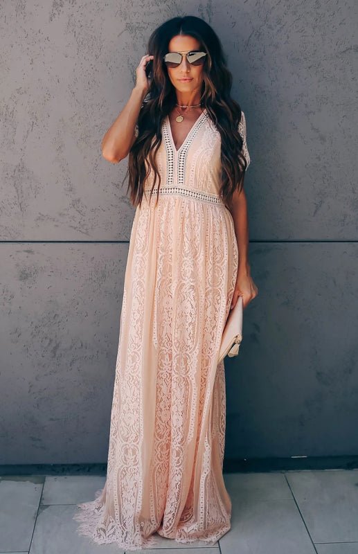 Women's Fill Your Heart Lace Maxi Dress