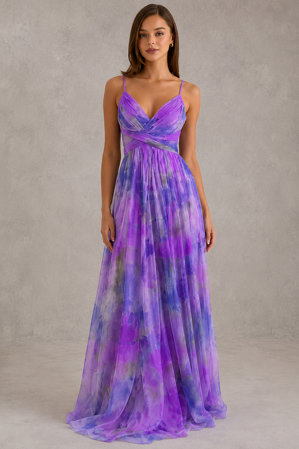 Women's Floral Maxi Dress – Tie Back Sleeveless Summer Dress