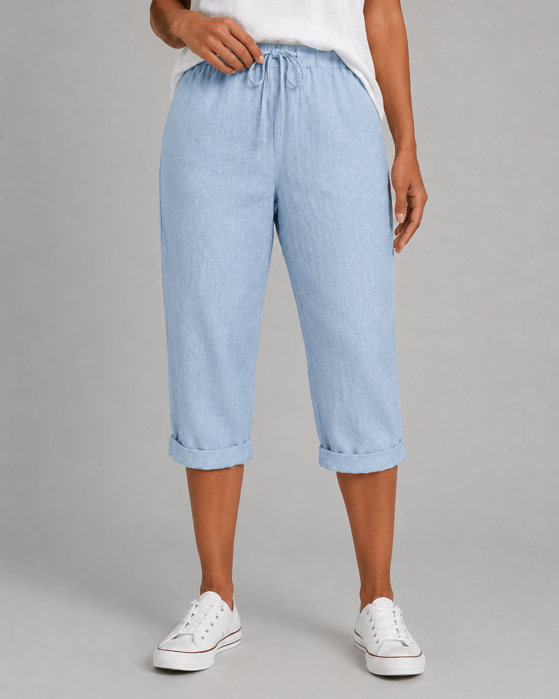 Women's Linen Capri Pants