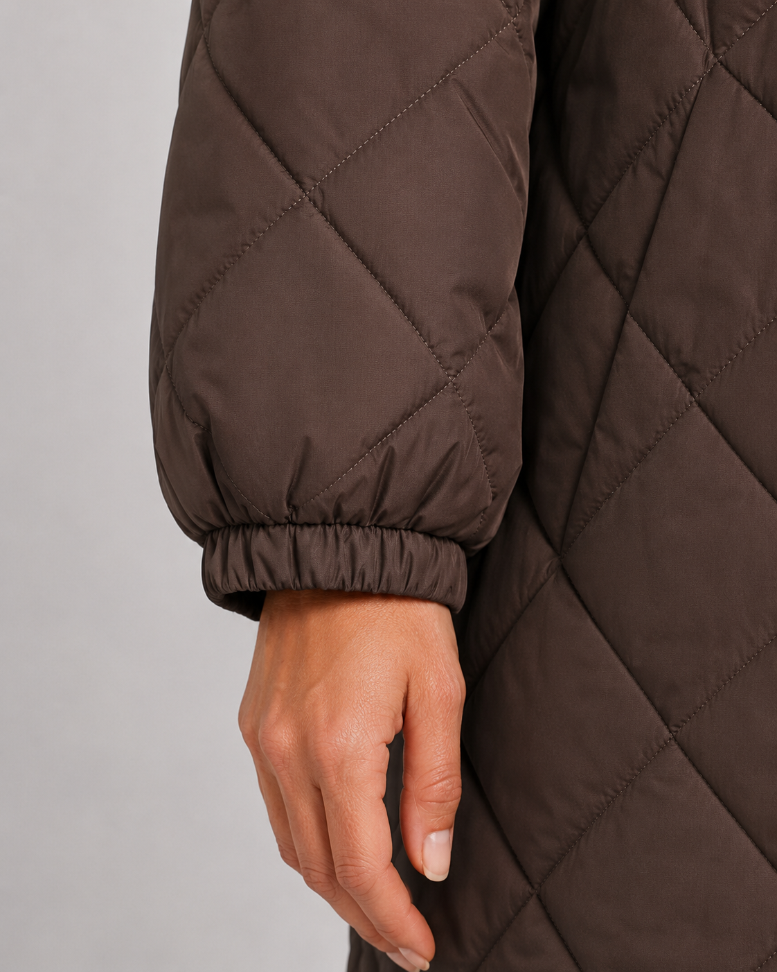 Women's Long Quilted Puffer Coat - Relaxed Fit