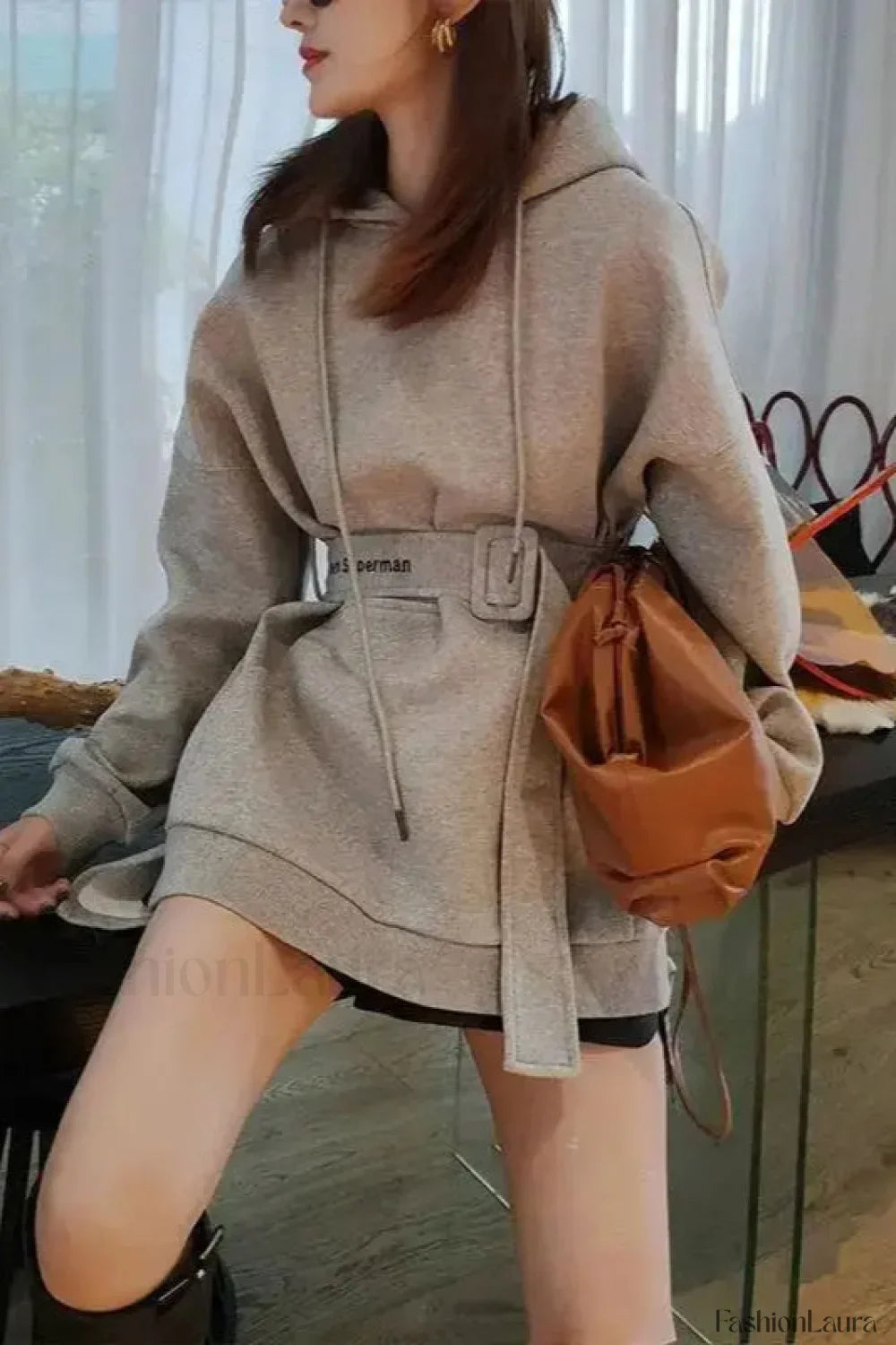 Women's Loose Fit Hooded Hoodie