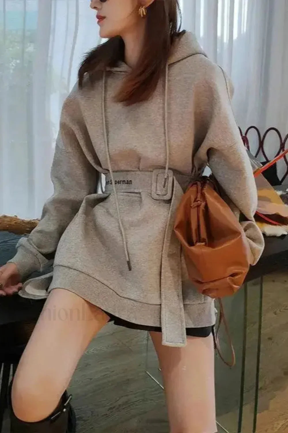 Women's Loose Fit Hooded Hoodie