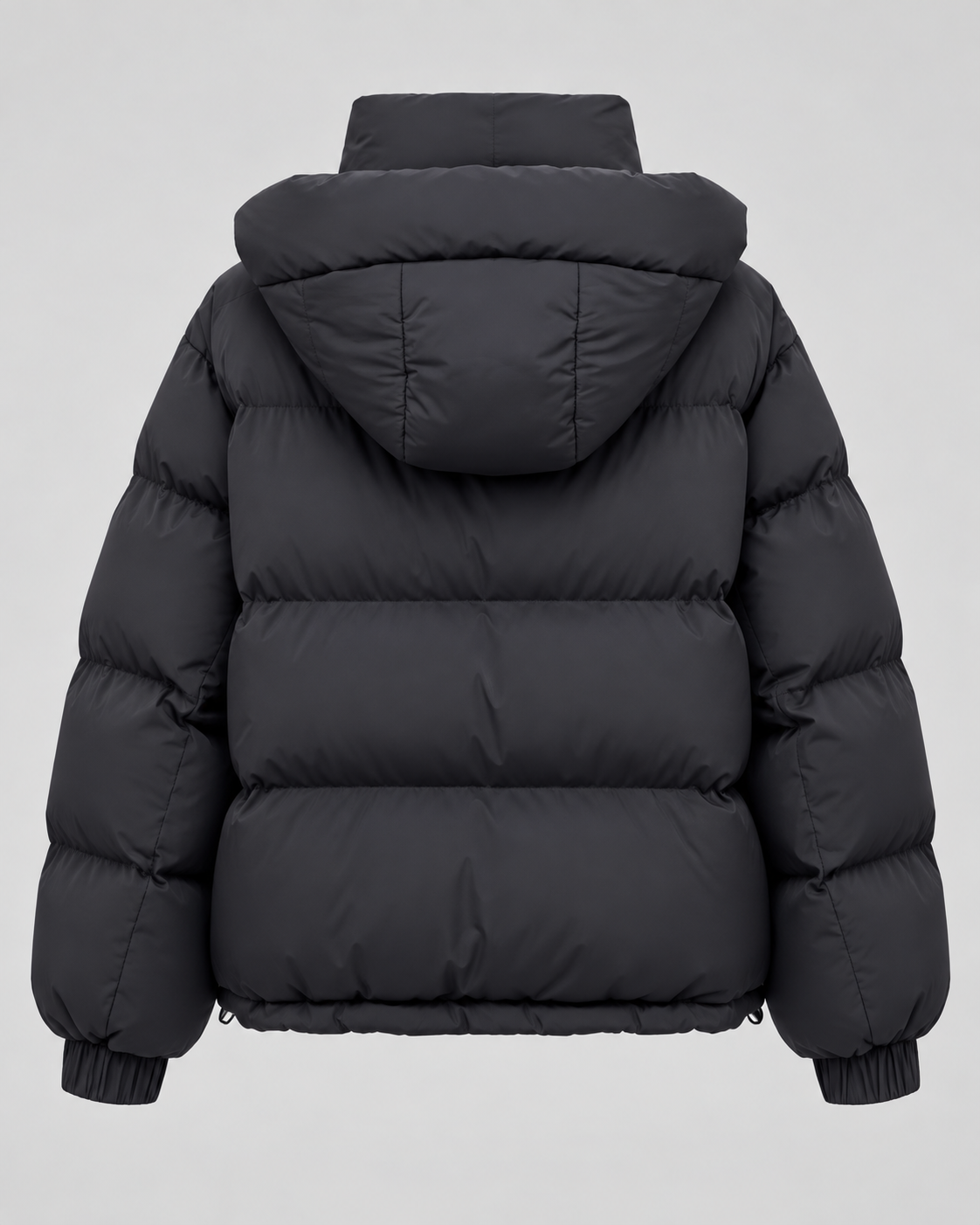 Women's Oversized Hooded Puffer Jacket - Zip-Front