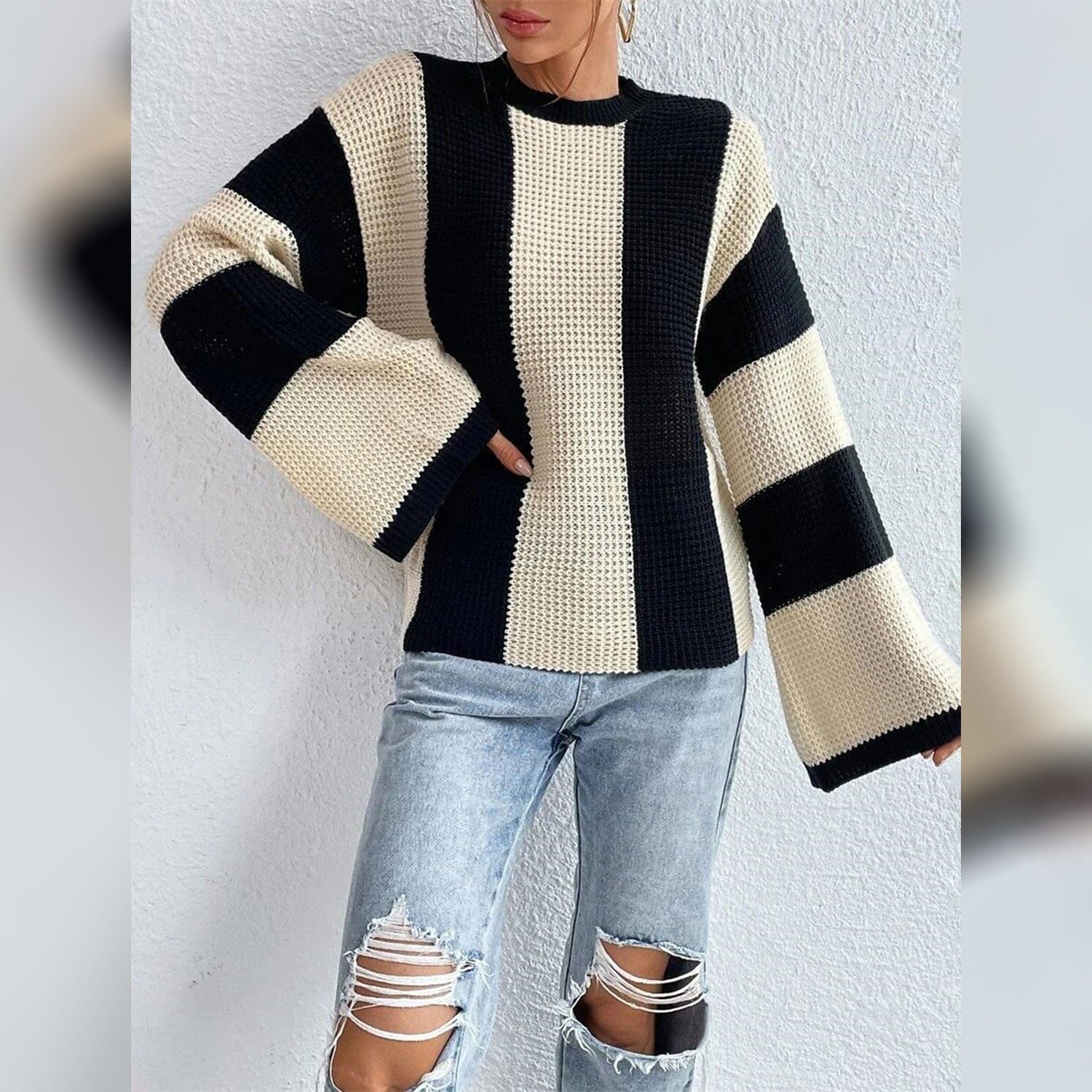 Patchwork Striped Sweater