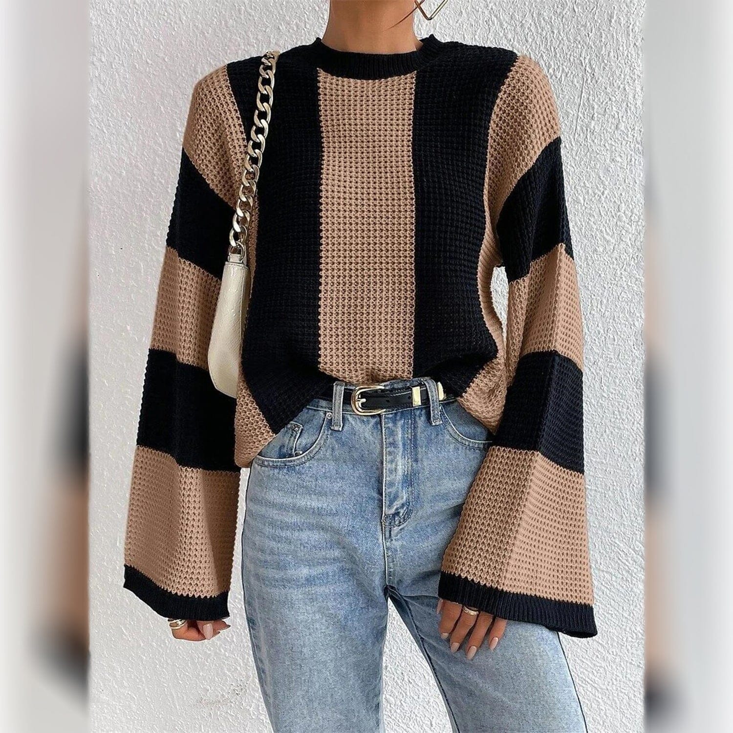 Patchwork Striped Sweater