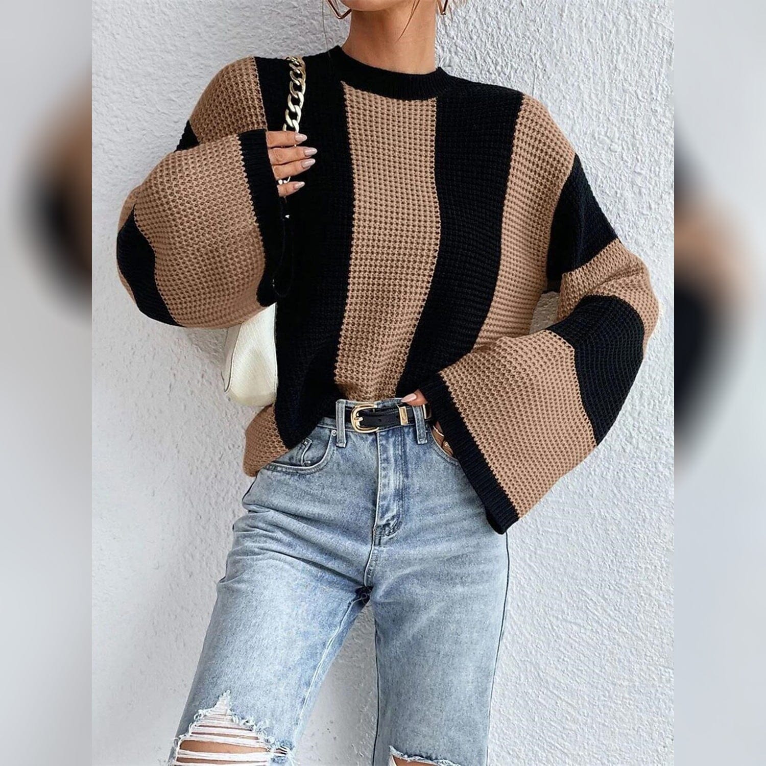 Patchwork Striped Sweater