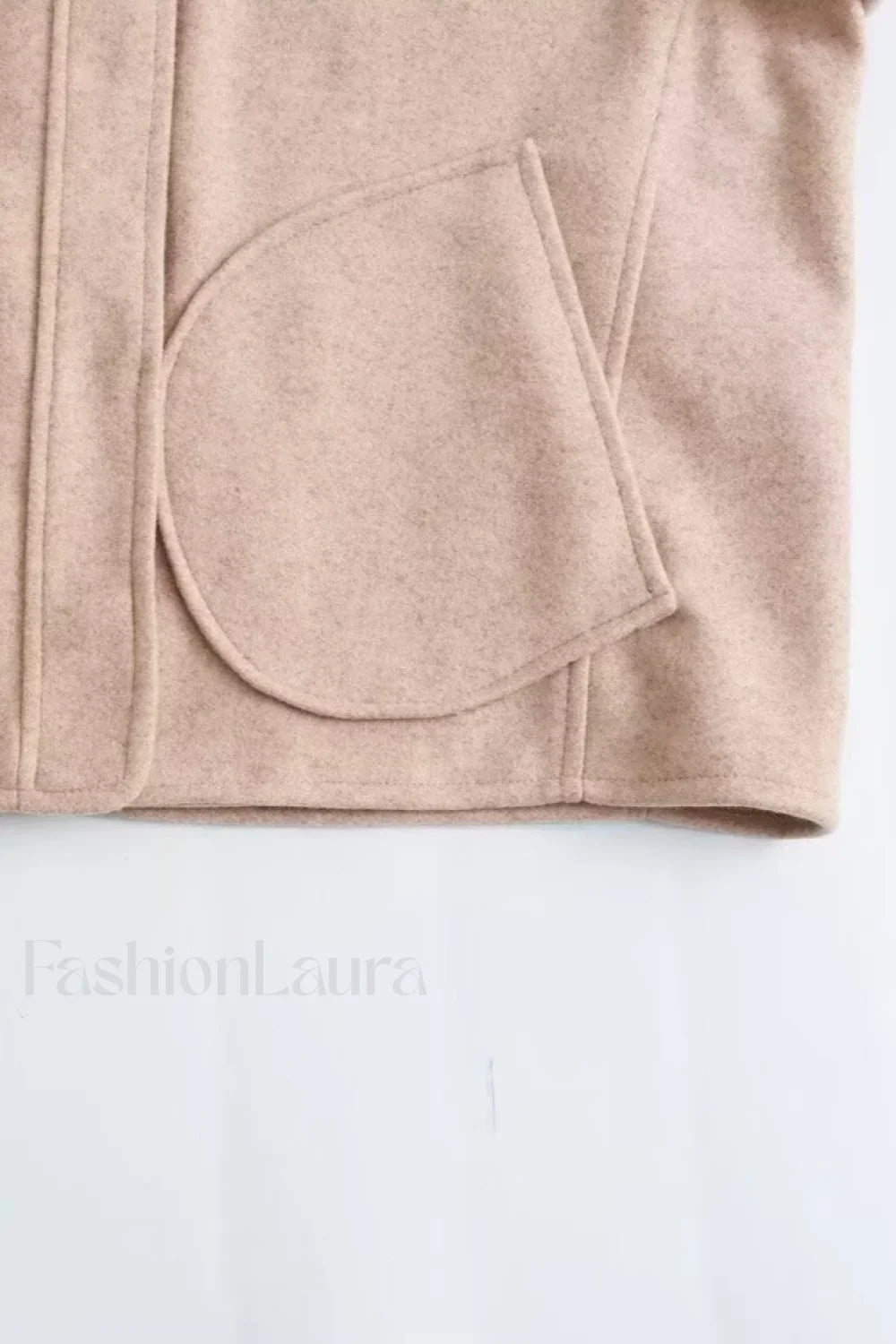 Wool Stand Collar Cropped Coat