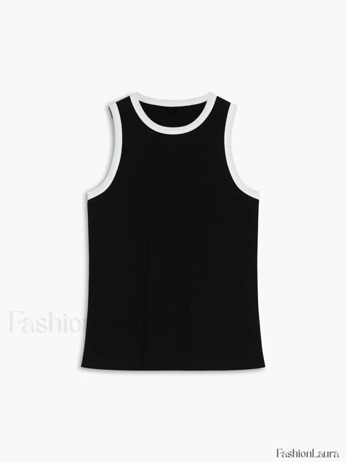 Worth A Million Trendy Contrast Trim Tank Top