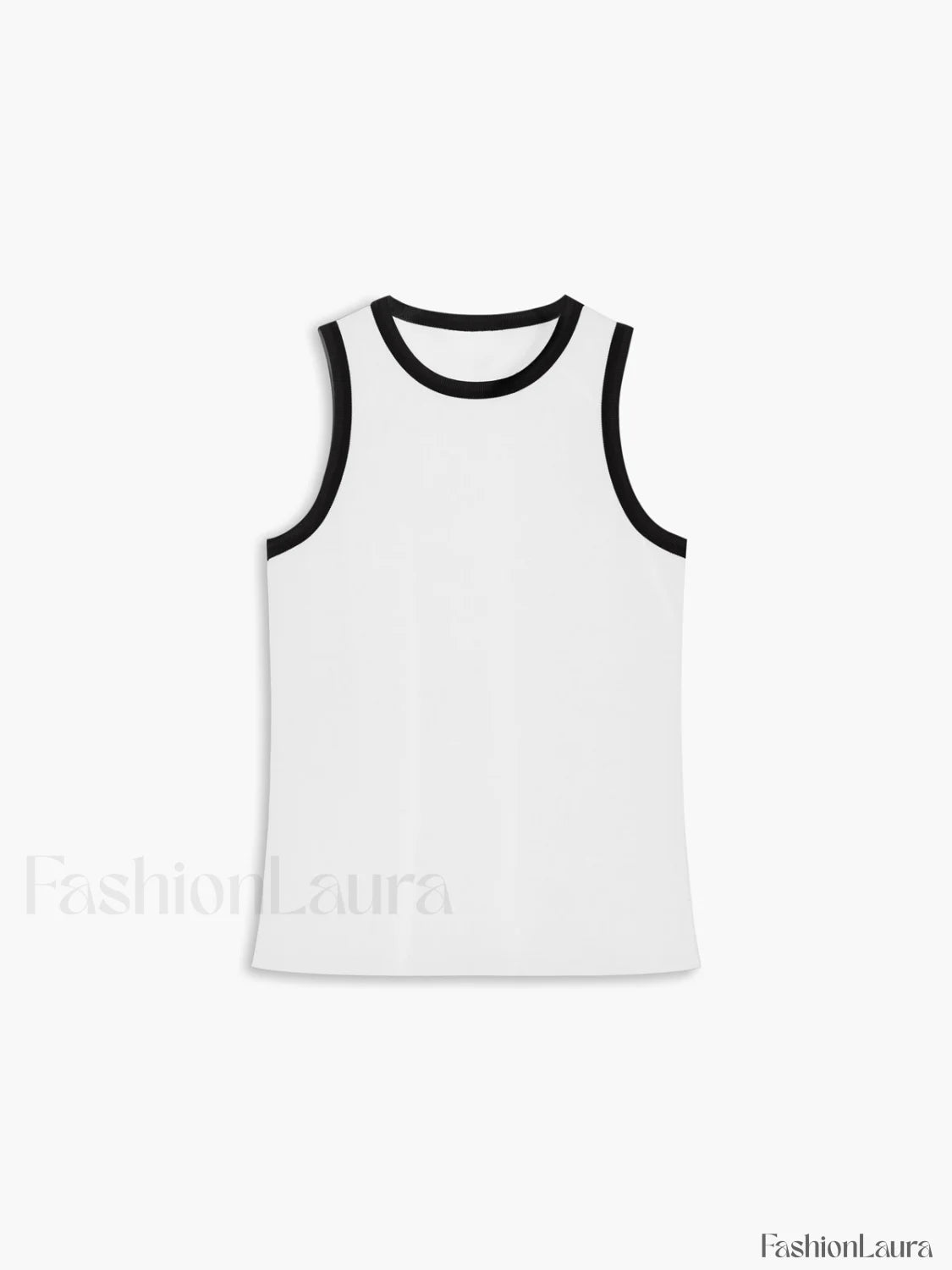 Worth A Million Trendy Contrast Trim Tank Top