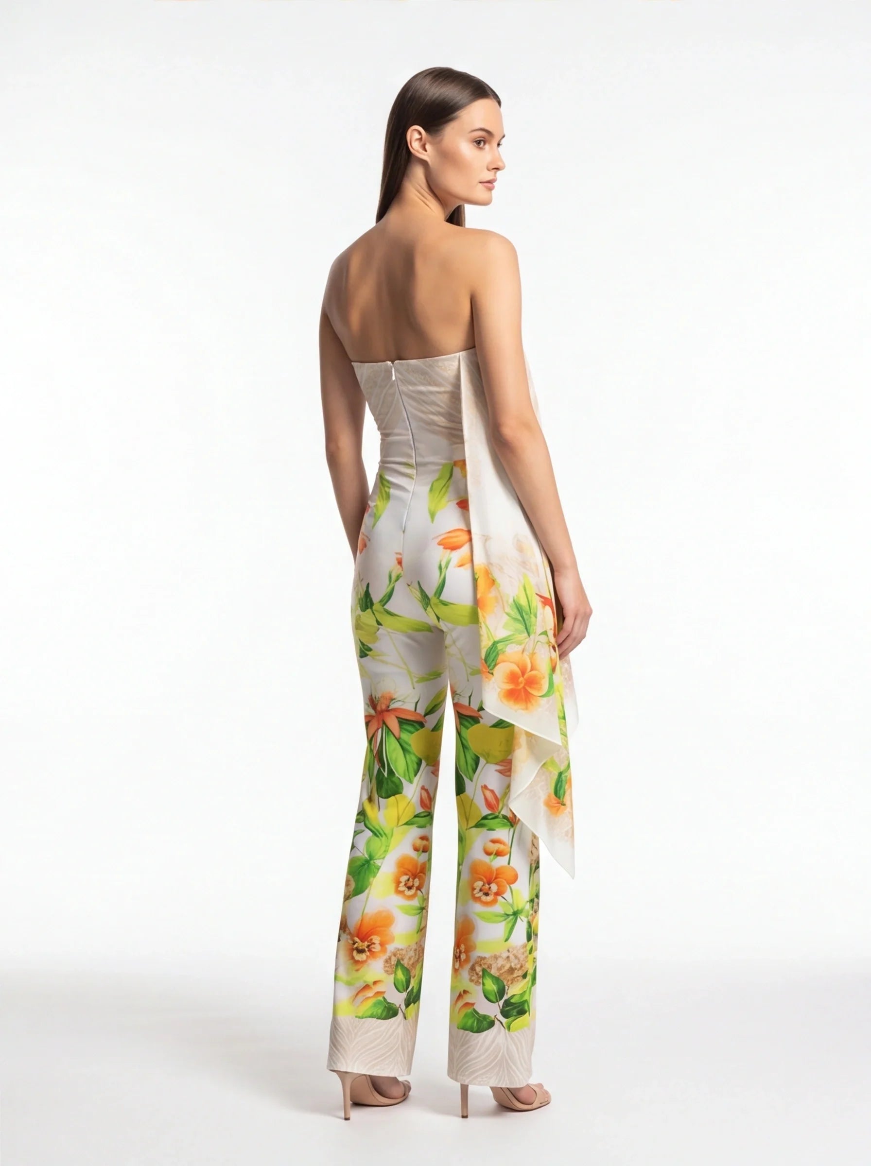 Elegant Tropical Floral Jumpsuit for Women - Lightweight & Comfortable