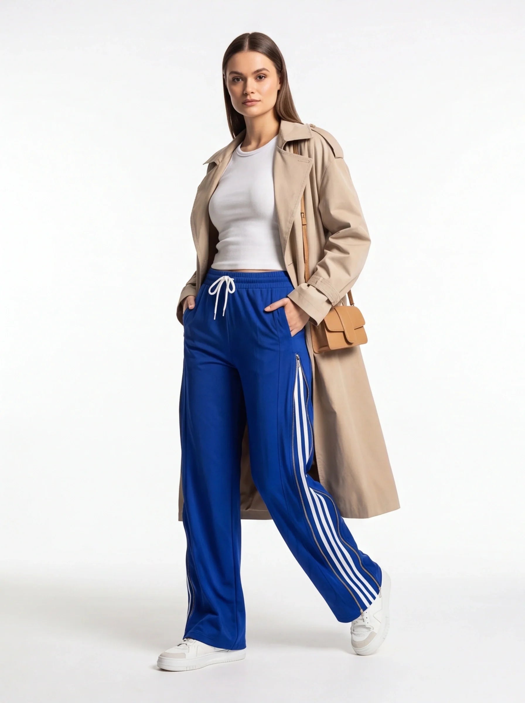Black Wide Leg Trousers Relaxed Fit All Day Comfort Lightweight Polyester Fabric Casual Work