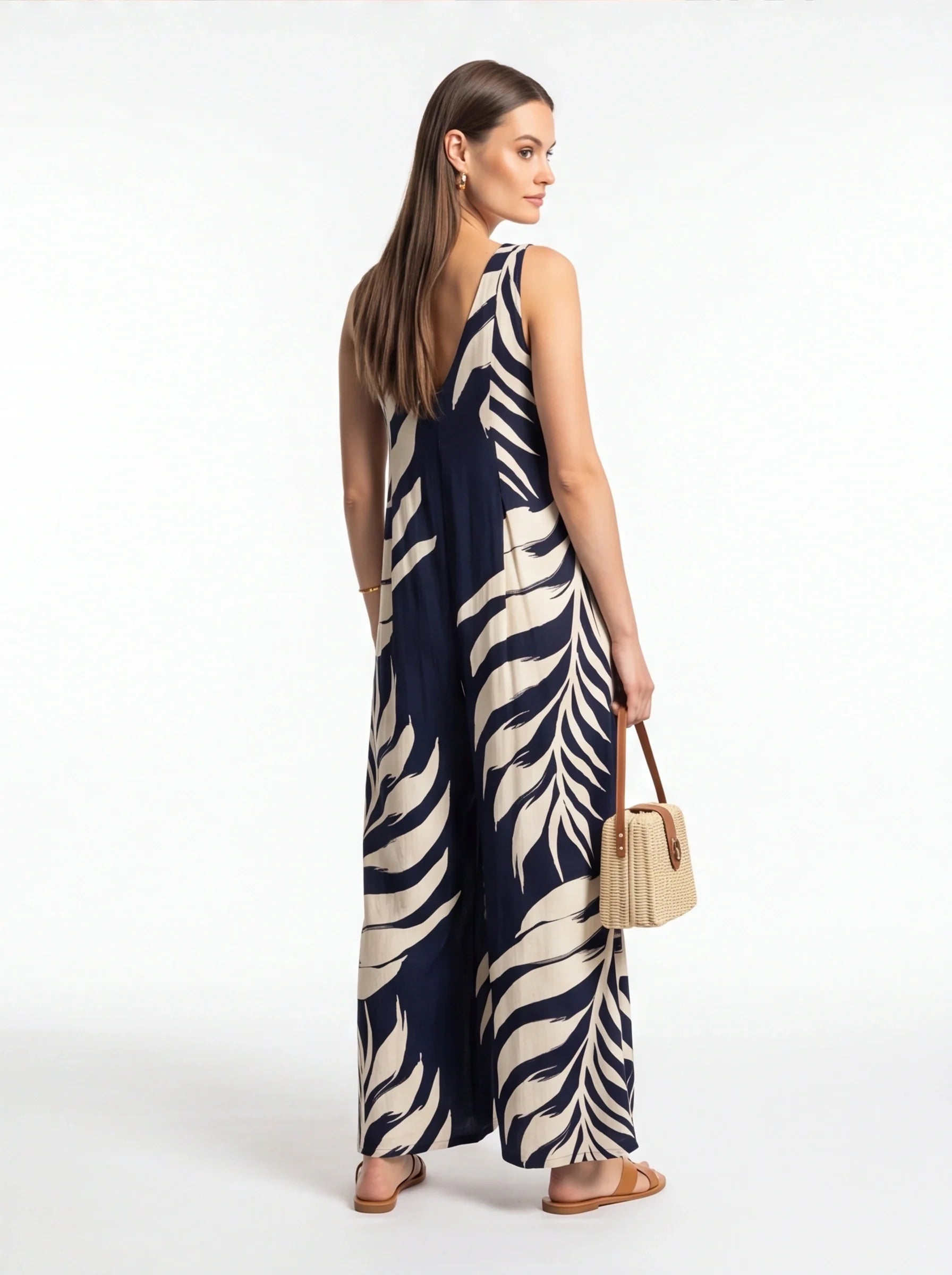 Stylish Tropical Print Jumpsuit for Women | Comfortable & Versatile