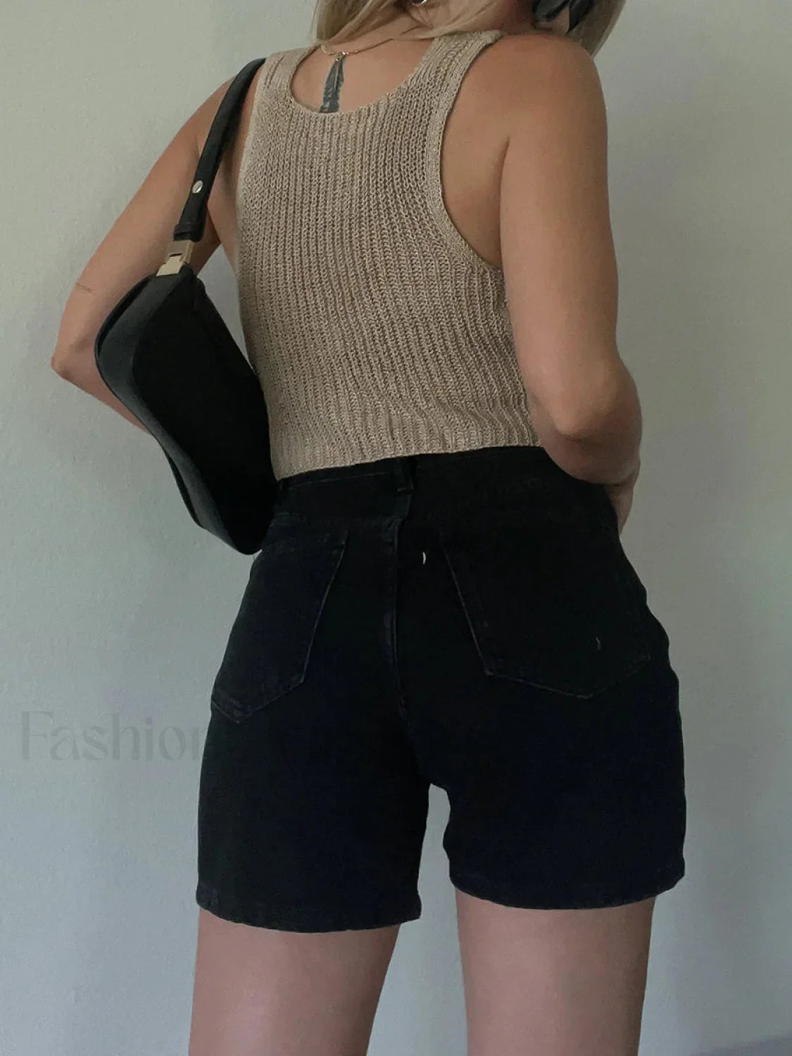 Y2K Sexy Casual Knitted V-Neck Sleeveless Crochet Crop Top