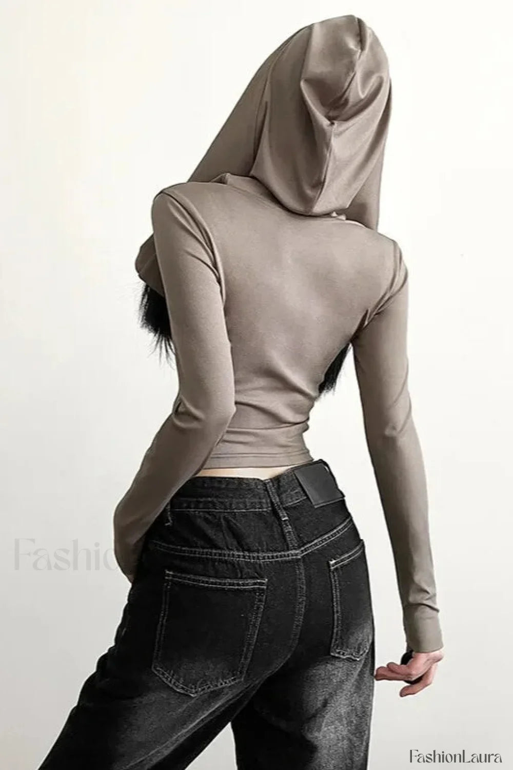 Y2K Streetwear Hooded Crop Hoodie