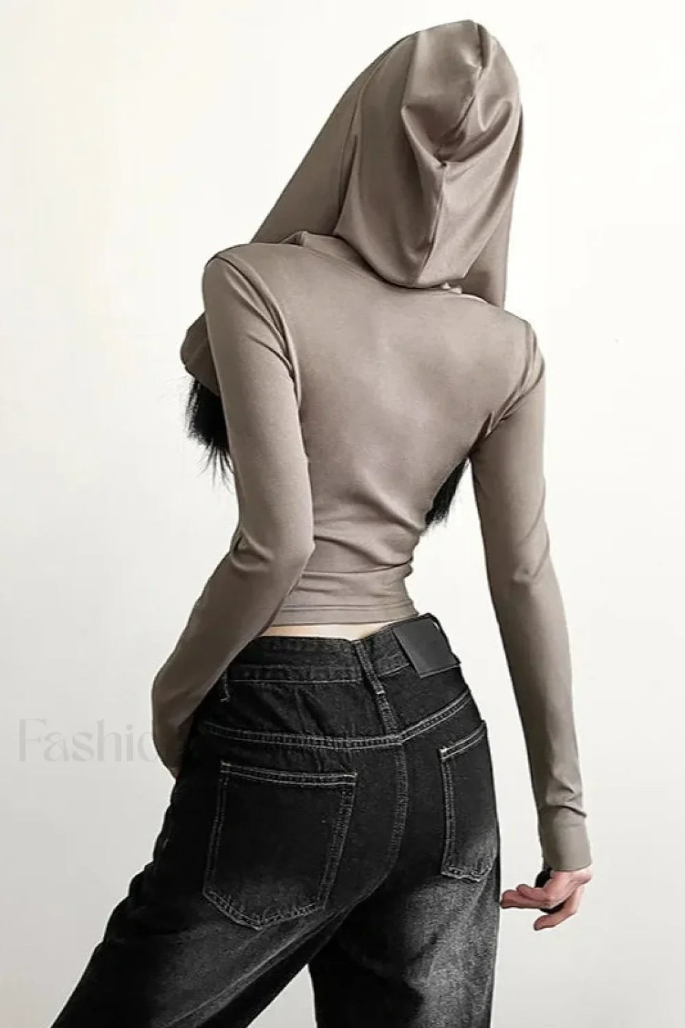 Y2K Streetwear Hooded Crop Hoodie