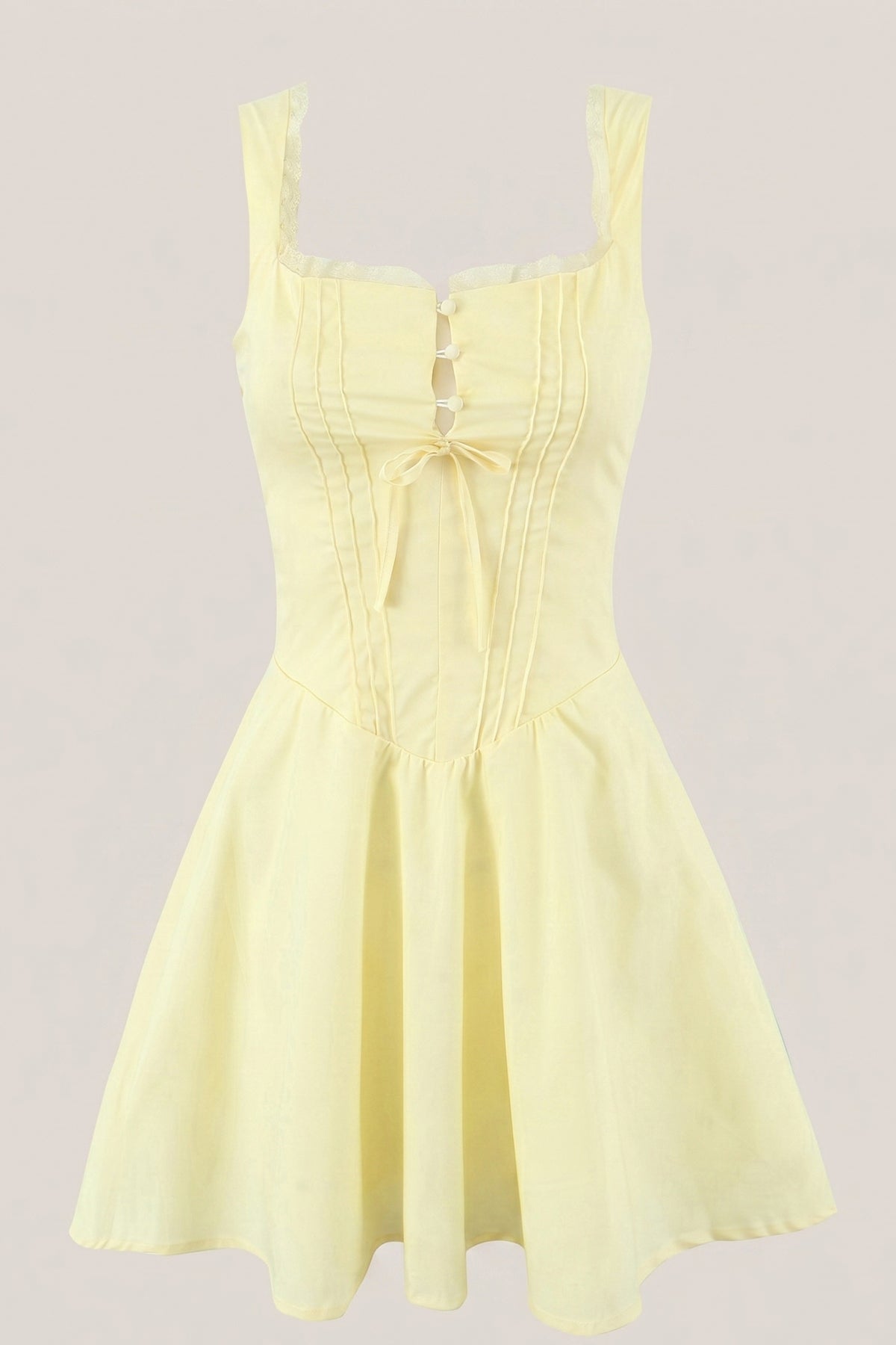 White Cotton Ruffled A-Line Mini Dress