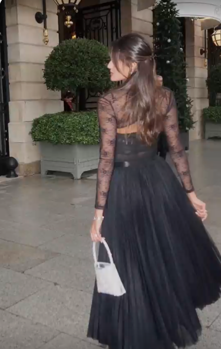 Black Evening Dress Elegant Lace Party Dress