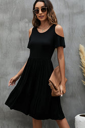 Dots Print Tie Trendy Waist Fashion Dress