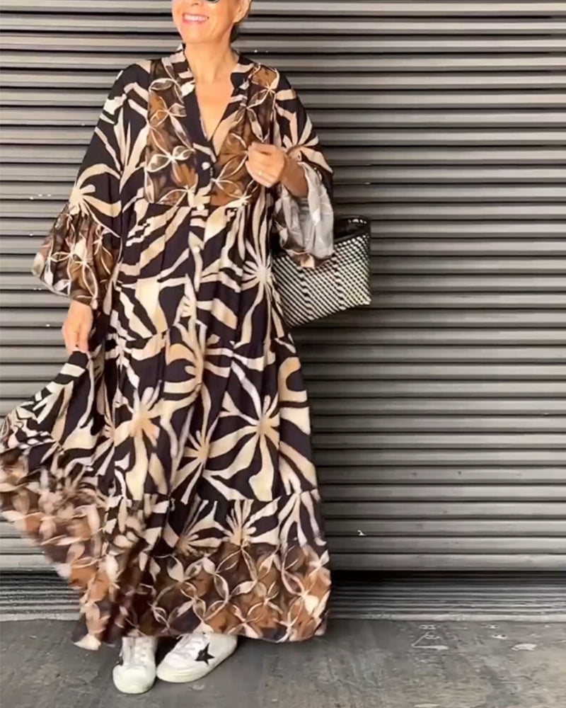 Raquel Timeless Loose Dress with Print Premium Wardrobe Essential