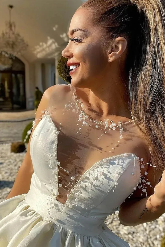 New Mini Homecoming Dress Transparent Tulle Jewel Sweetheart Satin Graduation Dresses