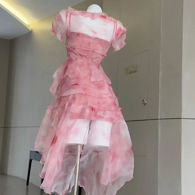 Cute a line Pink Tulle Homecoming Dress Party Dress