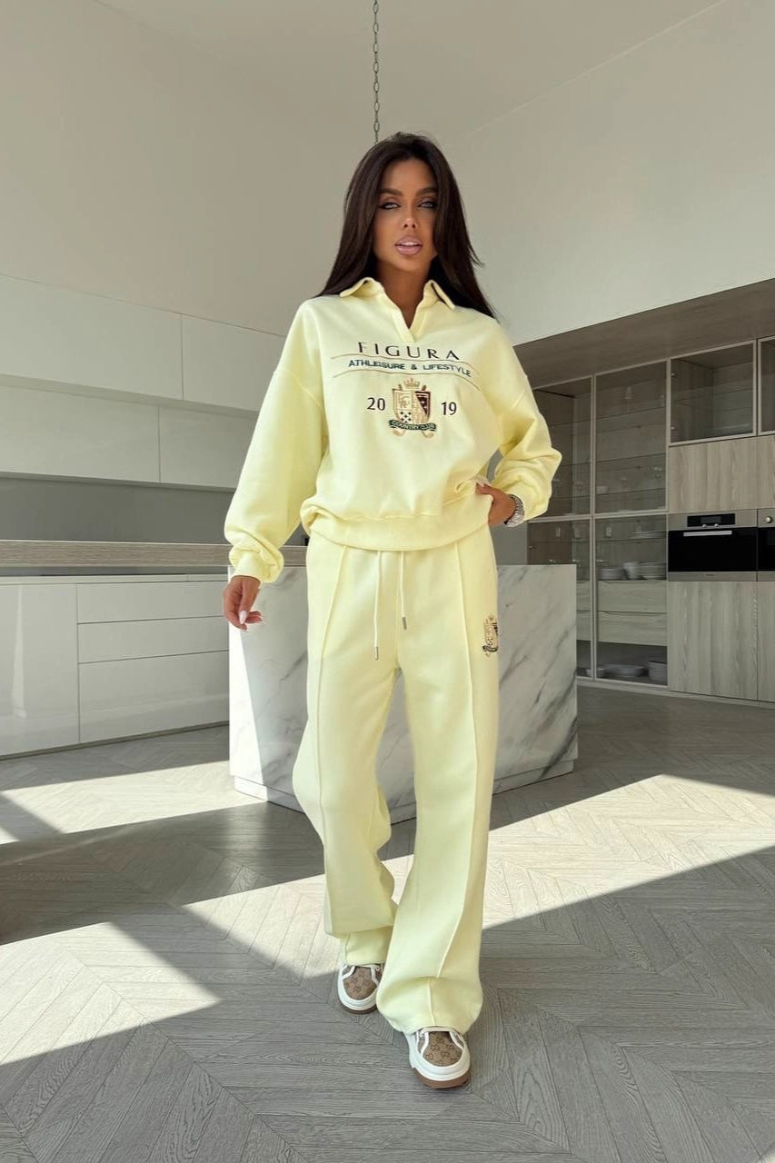 Fashion Crewneck Sweatshirt Pants Activewear Set