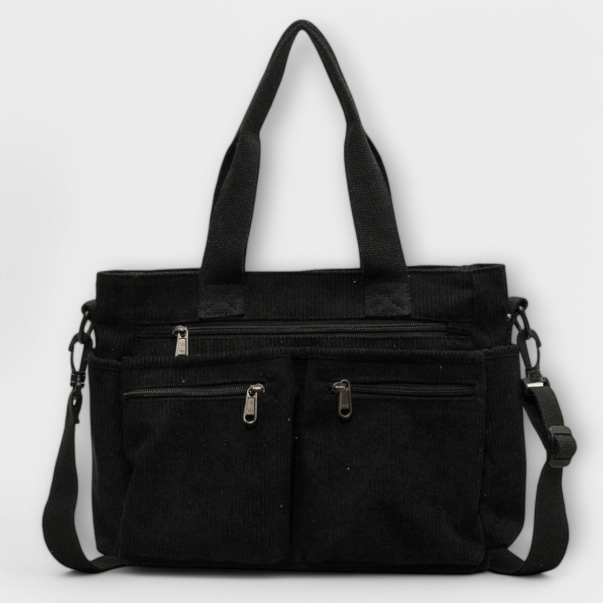 Corduroy Multi Pocket Tote Bag