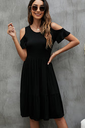 Dots Print Tie Trendy Waist Fashion Dress