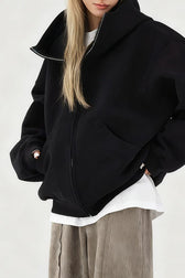 Heavyweight Structured Print Zip Hoodie