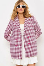 Tweed Houndstooth Blazer