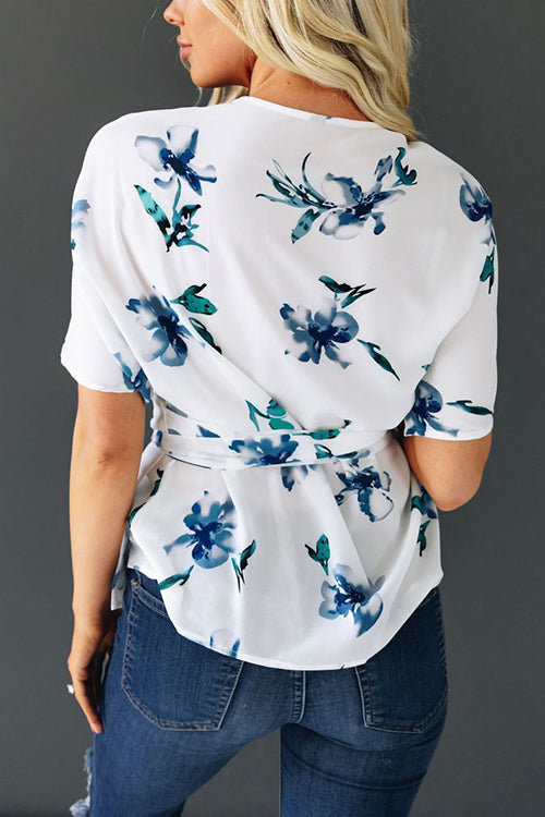 All Of Me Floral Tie Wrap Top