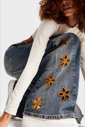 High Waist Embroidered Wide Leg Loose Fashionable Jeans