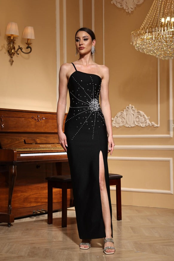 Halloween Sexy Rhinestone Strap Bodycon Dress