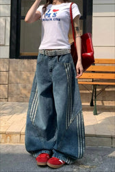 Vintage Washed Denim Jeans