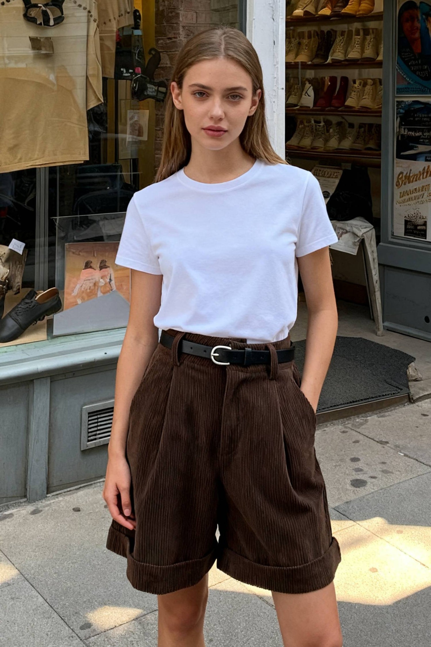 Dark Academia High Waist Shorts