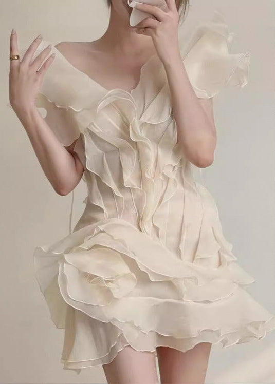 Aurelia - Ruffled Organza Mini Dress - View 2