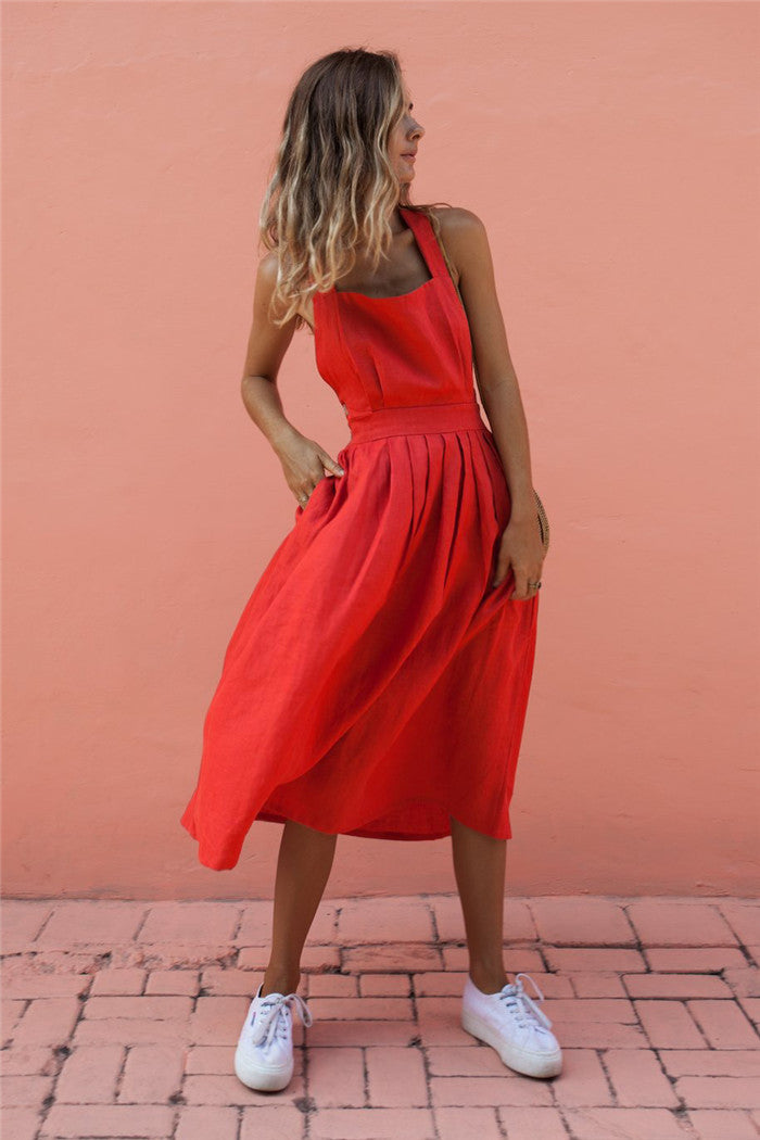 Elevated Melanie Midi Dress Premium Wardrobe Essential