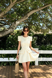 Short Boucle Cardigan Peplum Skirt Tweed Suit Set