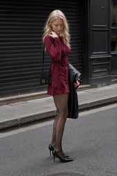 Mesh Floral Long Sleeve Bodycon Dress