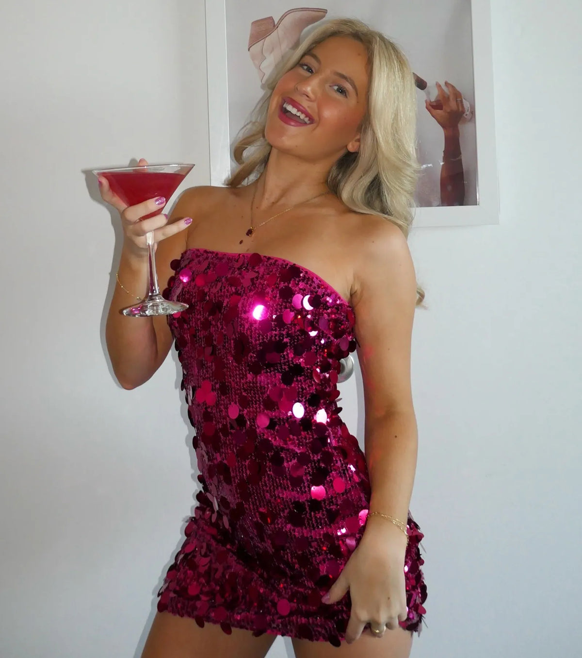 Paillette Sequin Strapless Bodycon Party Mini Dress 13