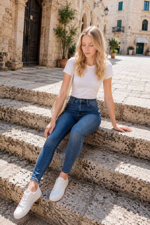 Slimming Stretch High Waist Skinny Jeans