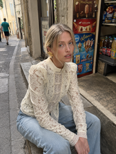 Lace Hollow See-Through Cardigan