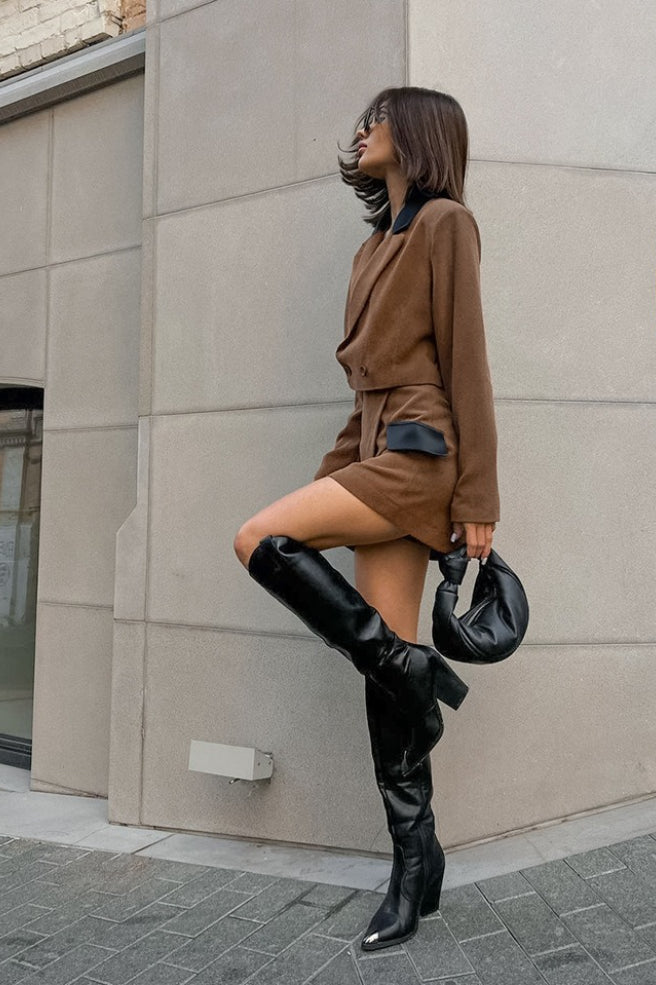 Timeless Brown Tweed Blazer