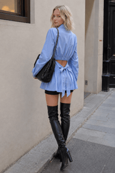 Elegant Cotton Tie Blouse