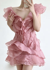 Aurelia - Ruffled Organza Mini Dress - View 7