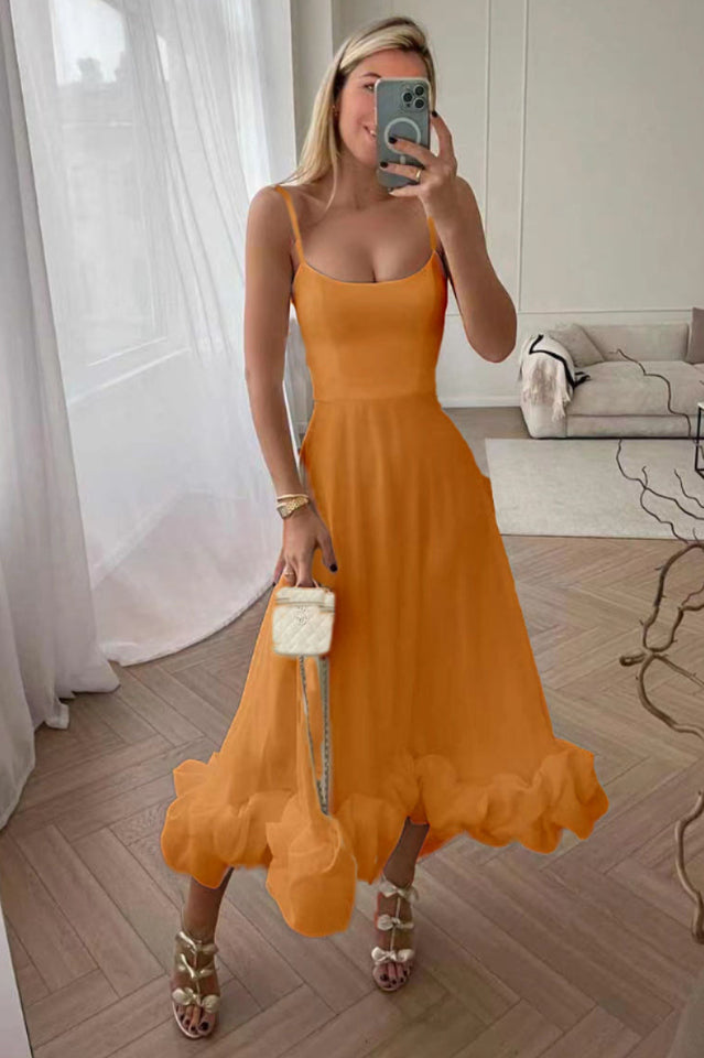 Flounce Bustier Midi Dress 20